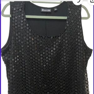 Black sequins top